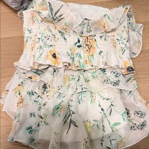 Zunie Floral Kids Matching Set - White and Yellow